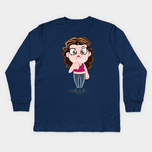 beautiful girls - cartoon character for young girls (choose your twin) Kids Long Sleeve T-Shirt